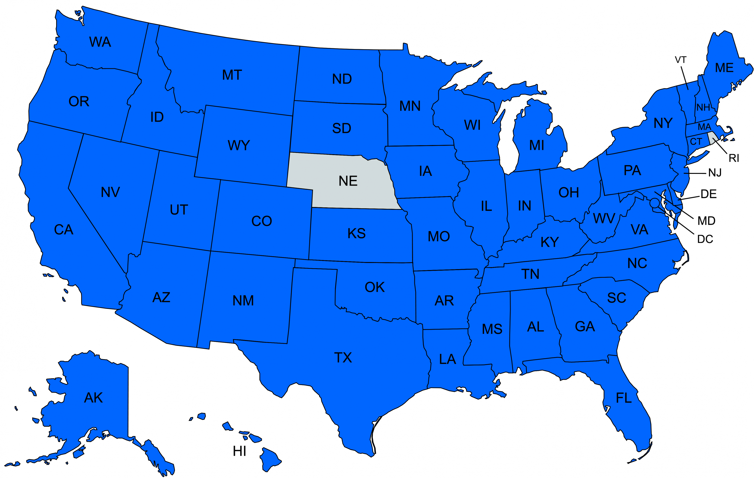 Acceptance for Personal, Attorney, Employment including DOT, Family and Educational (all states except Nebraska)